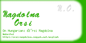 magdolna orsi business card